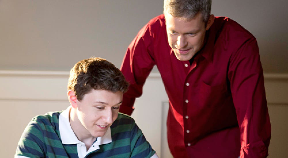 Father and son image